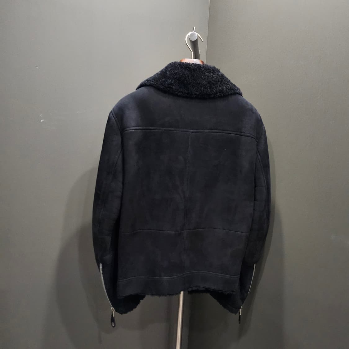 톰포드 스웨이드 바이커 시어링 무스탕 자켓 상품이미지5