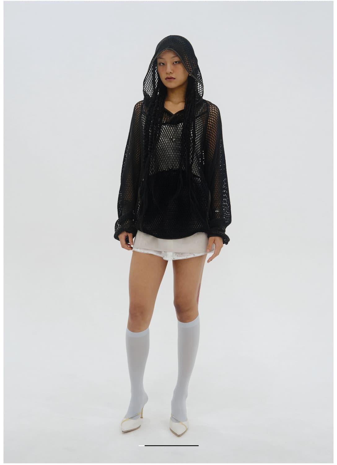 [1/2] HYEIN SEO Spray-Dyed Mesh Hoodie 상품이미지4