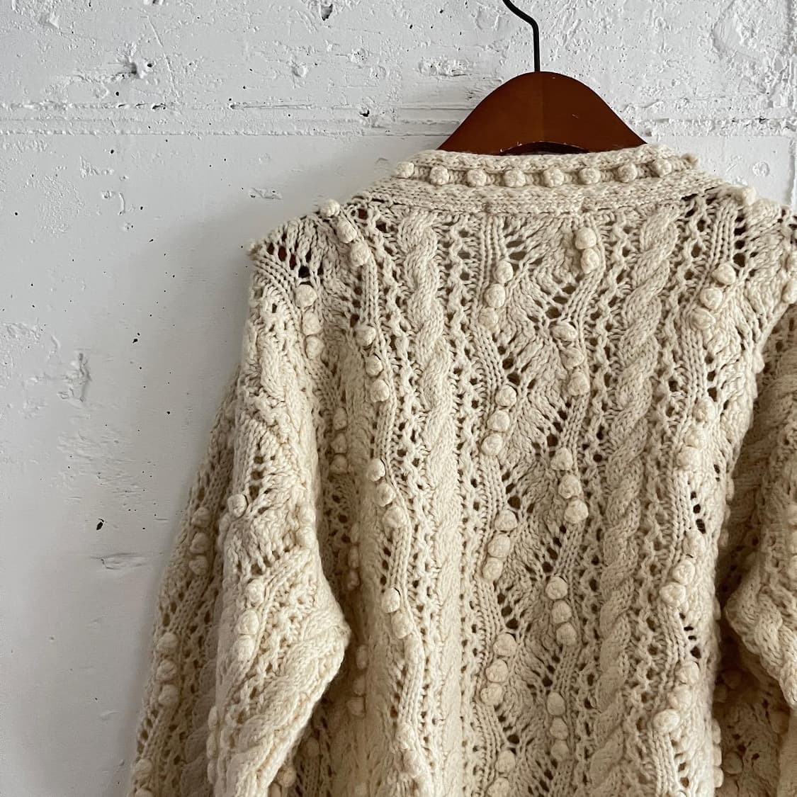 크림색 뜨개 가디건 상품이미지7