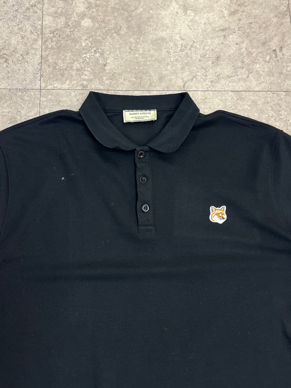 메종 키츠네 반팔 카라티 블랙 #csz3788 상품이미지5