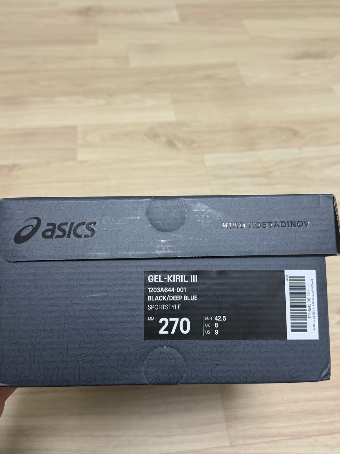 아식스 키코코스타디노브 젤키릴 3 블랙 딥블루 270 상품이미지5