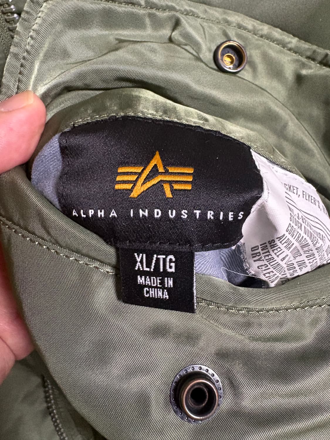 알파인더스트리 ma-1 세이지 xl 상품이미지6