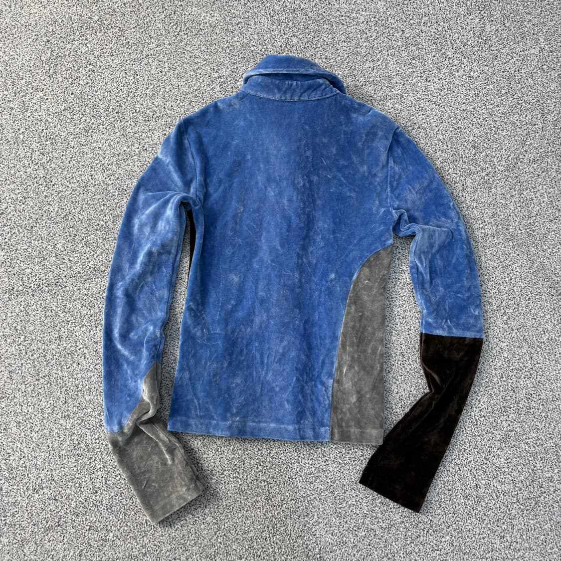 1 더오픈프로덕트 벨벳 배색 긴팔 셔츠 0401J 상품이미지3