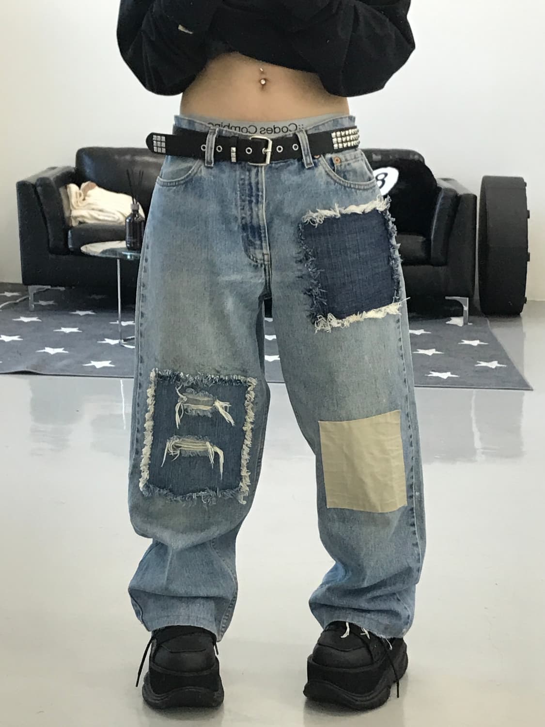 Levi’s 567 커스텀 패치워크 데님팬츠 상품이미지1