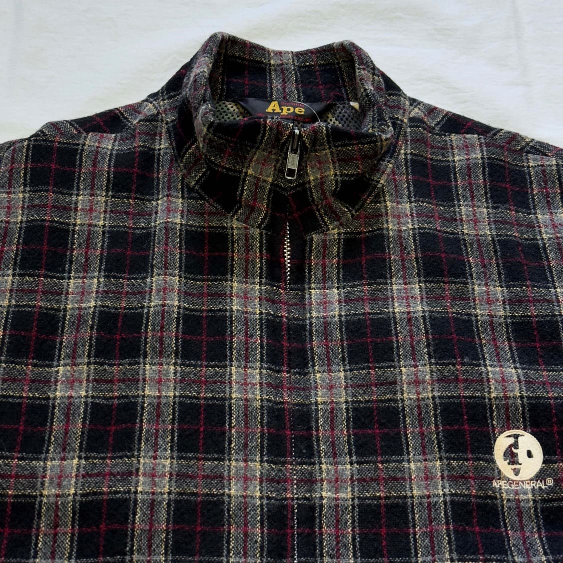 90s 베이프 울 트위드 체크 자켓 상품이미지2