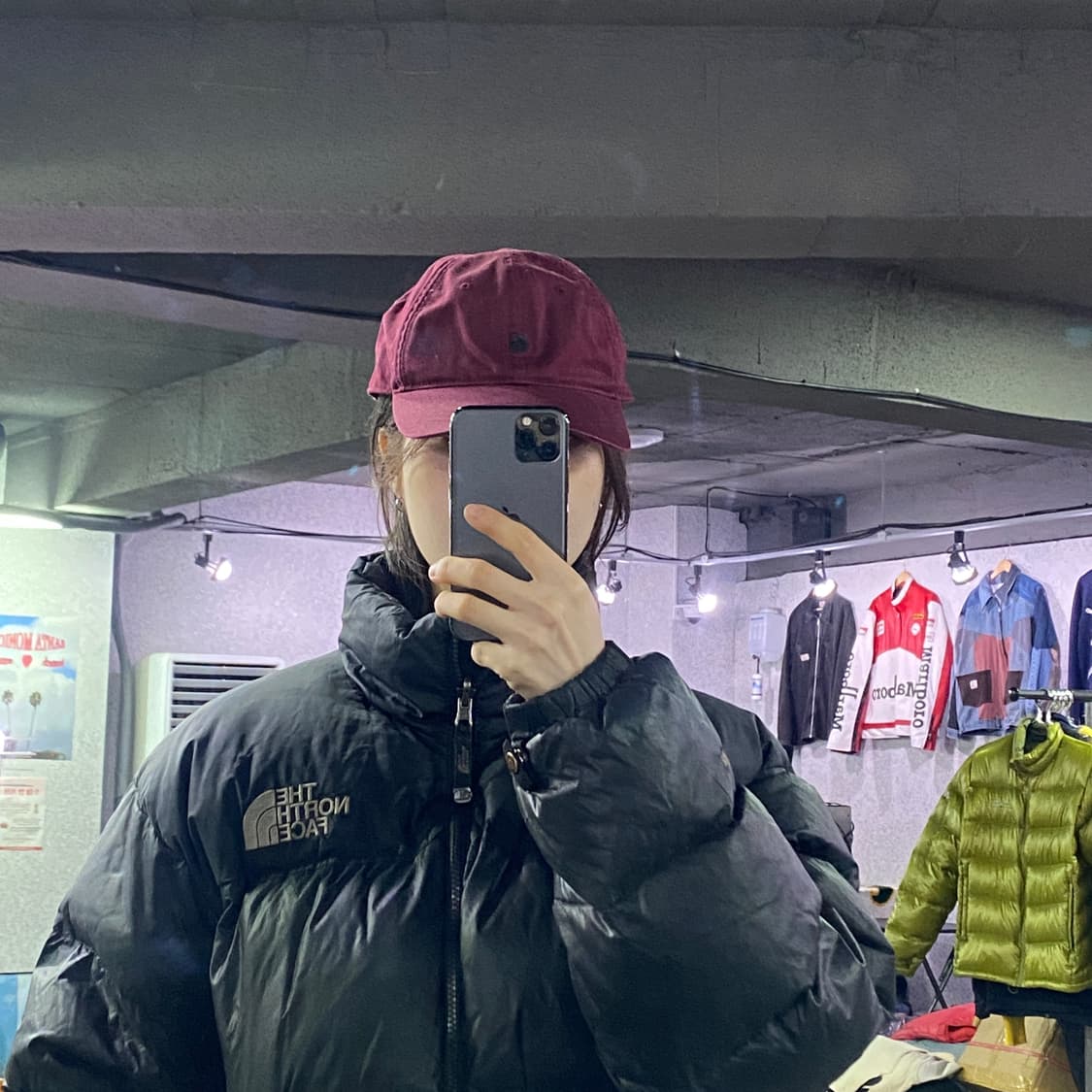 칼하트 센터로고 버건디 볼캡 B3311 상품이미지1