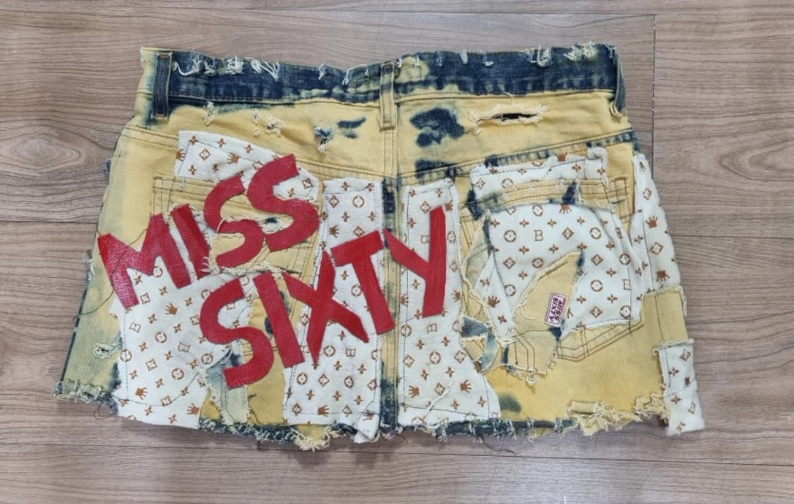 MISS SIXTY 미스식스티 데님 숏팬츠 빈티지 패치워크 상품이미지2