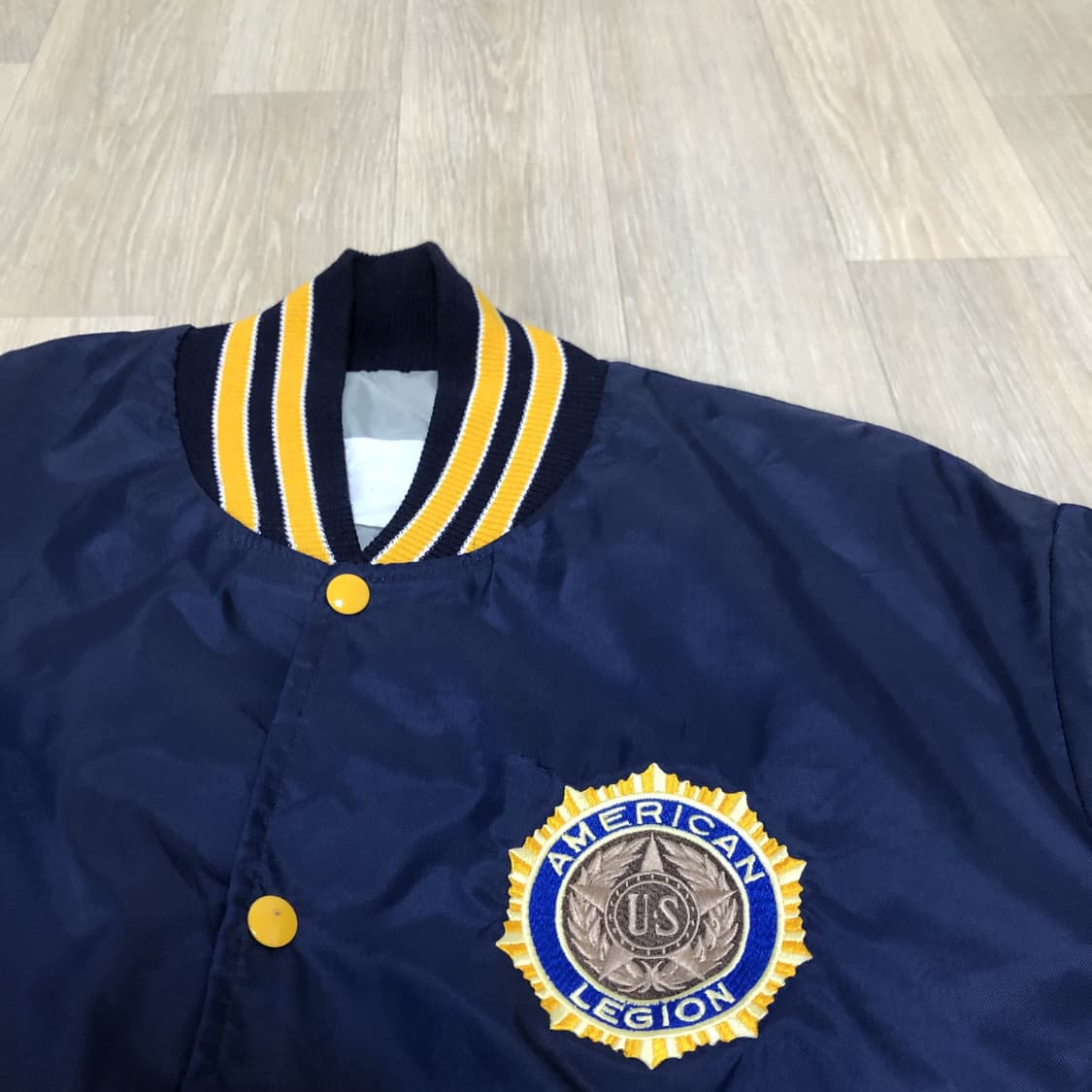L) 90's U.S.A HOLLOWAY 네이비 바시티 자켓 스타디움점퍼 상품이미지3