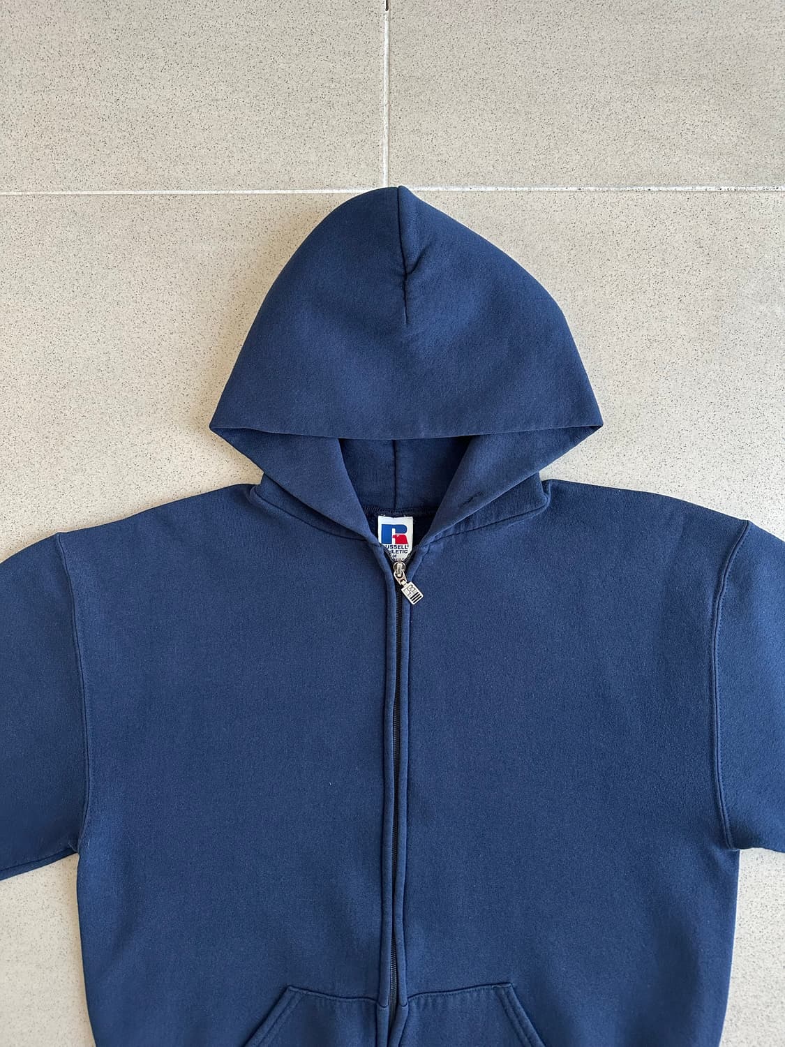 90s 빈티지 러셀 후드집업 네이비 M 상품이미지4