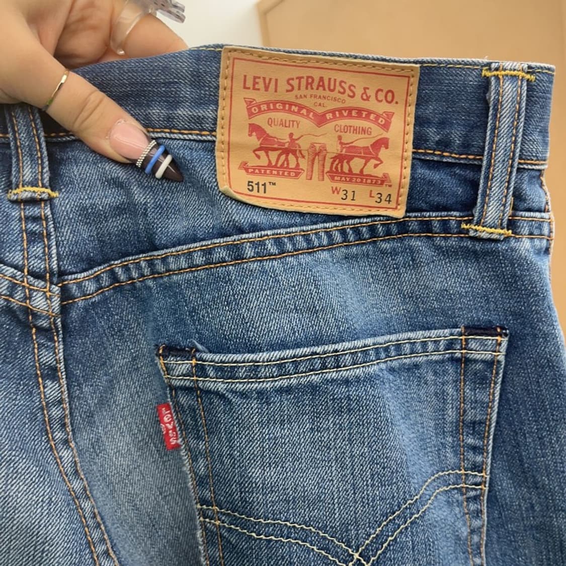 리바이스 빈티지 캐주얼 워싱 데님팬츠 31인치 C07908 상품이미지5