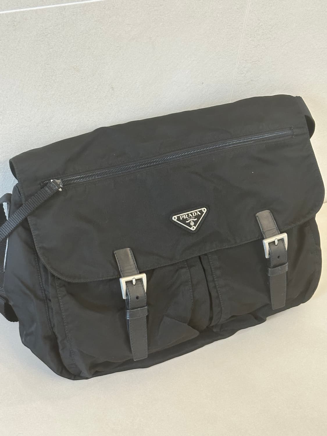 정품 프라다 포코노 나일론 투포켓 크로스백 메신저백 상품이미지3