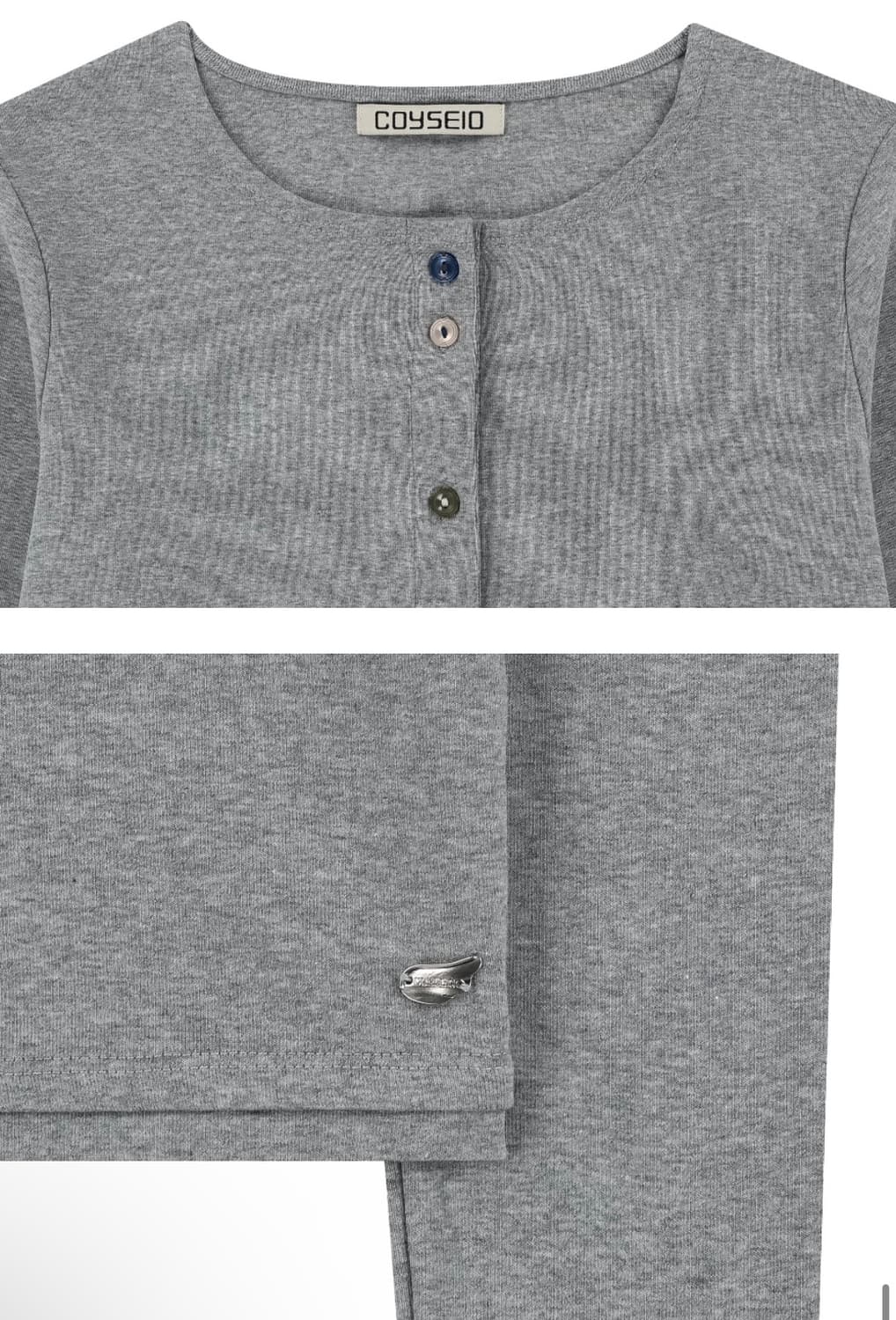 RAW EDGE CARDIGAN MELANGE GREY 상품이미지4