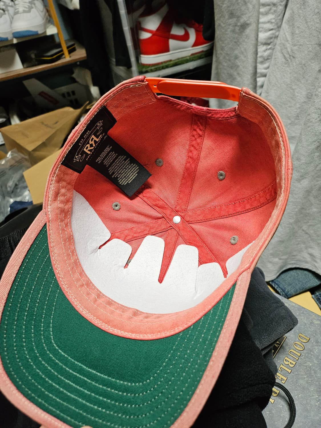 RRL 윙로고 볼캡 핑크 더블알엘 가먼트다잉 볼캡 상품이미지3