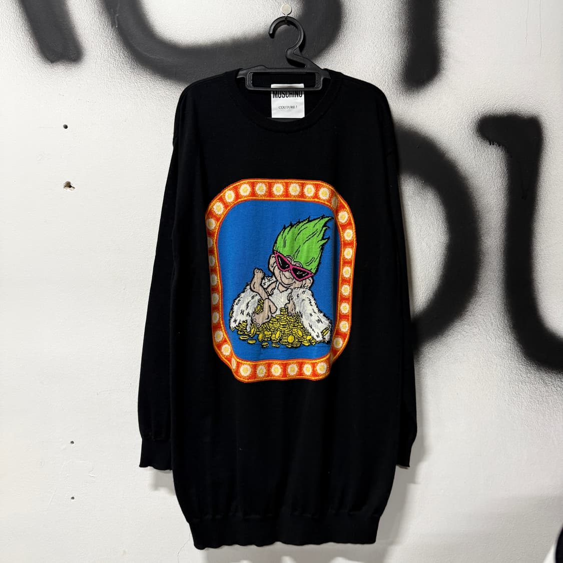 매장판 모스키노 굿 럭 트롤 캡슐 컬렉션 울100% 니트 원피스 상품이미지1