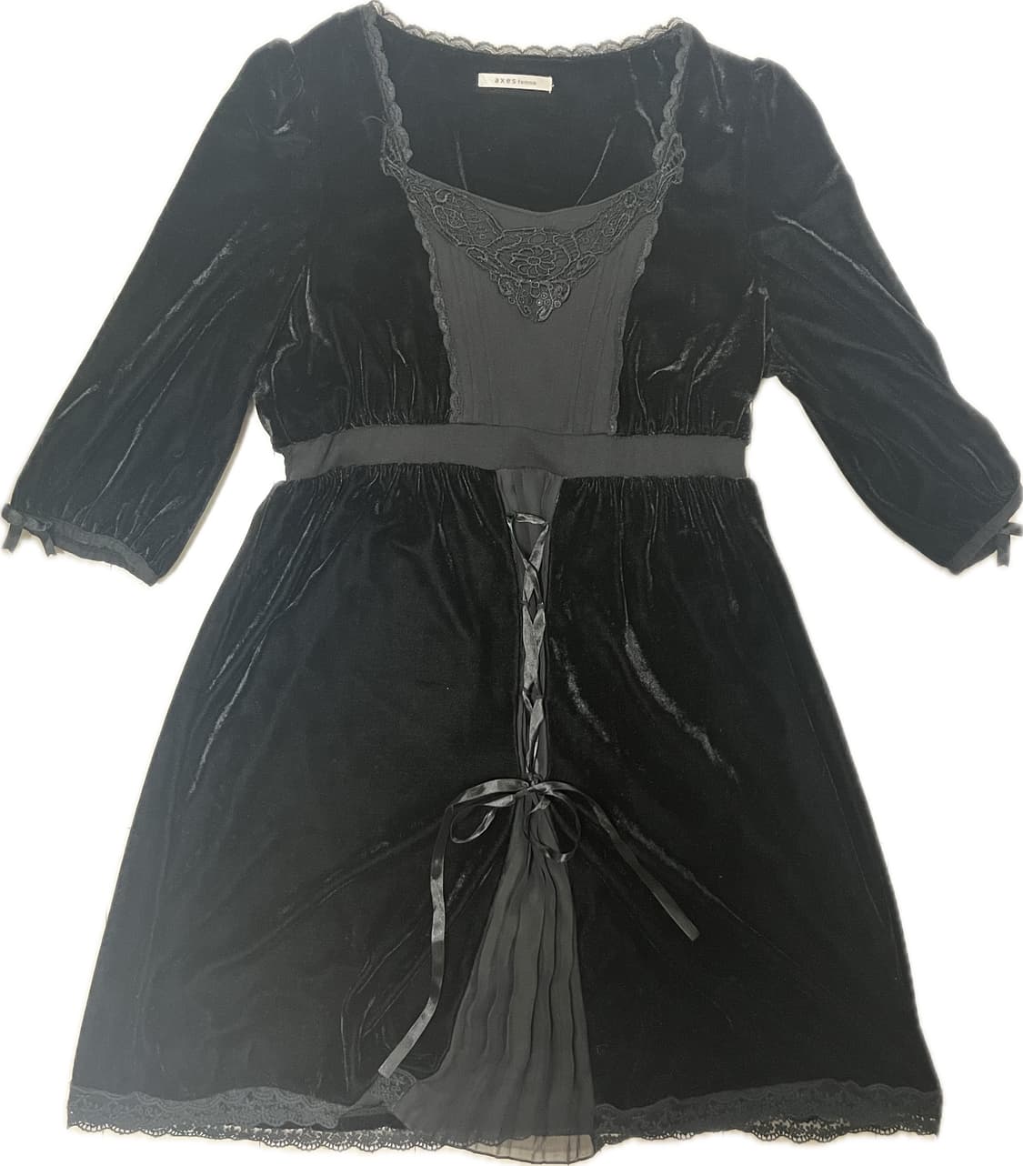 엑시즈팜 벨벳 미니 드레스 지뢰계 양지뢰 히메갸루 상품이미지1