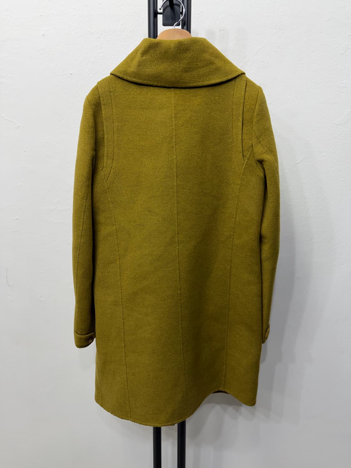 정품) SJ SJ 한섬 올리브색 모직 코트 55-66 상품이미지4