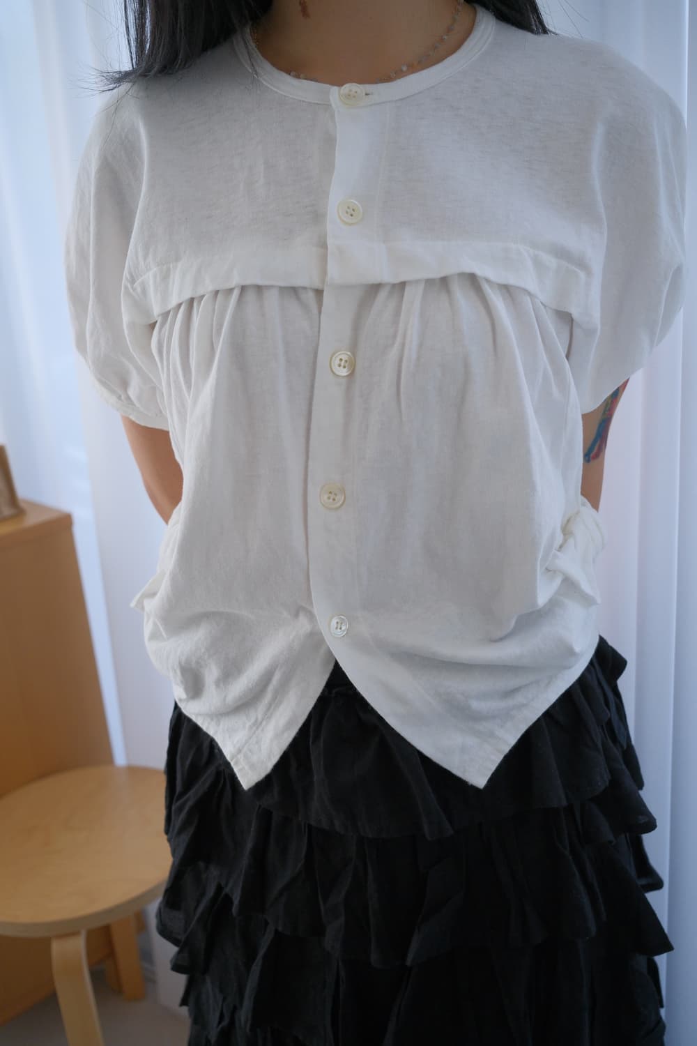 Ribbon tied top 상품이미지3