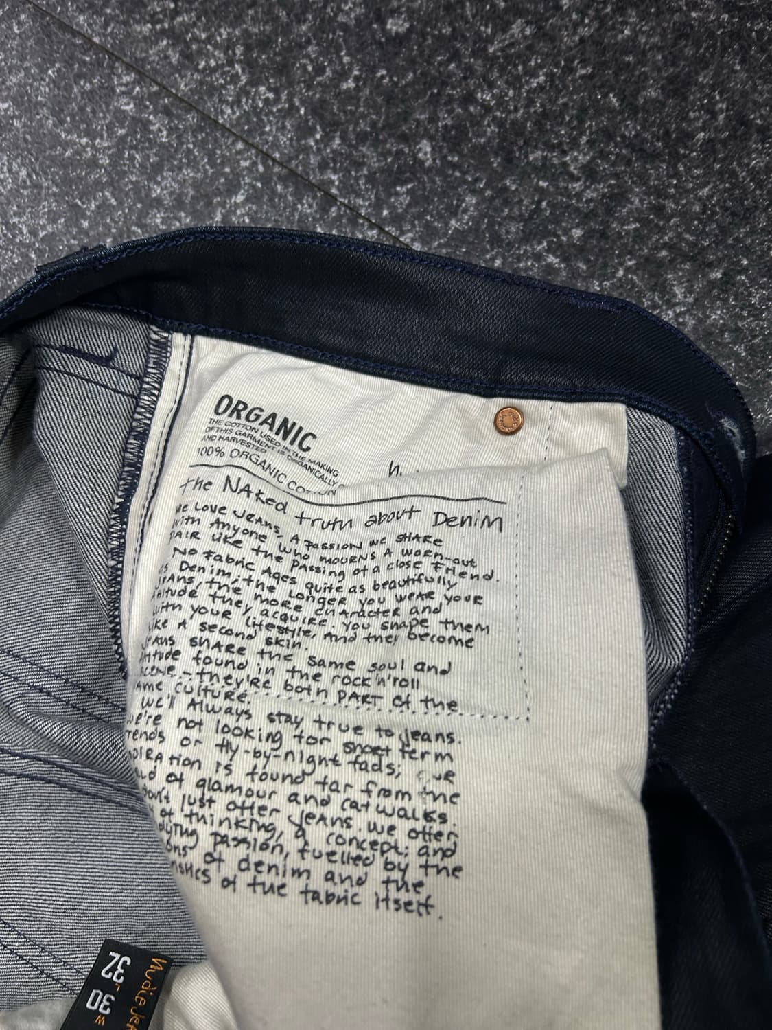 누디진(Nudie Jeans) 세미스판 블랙 코팅 데님 청바지 30~32 상품이미지4