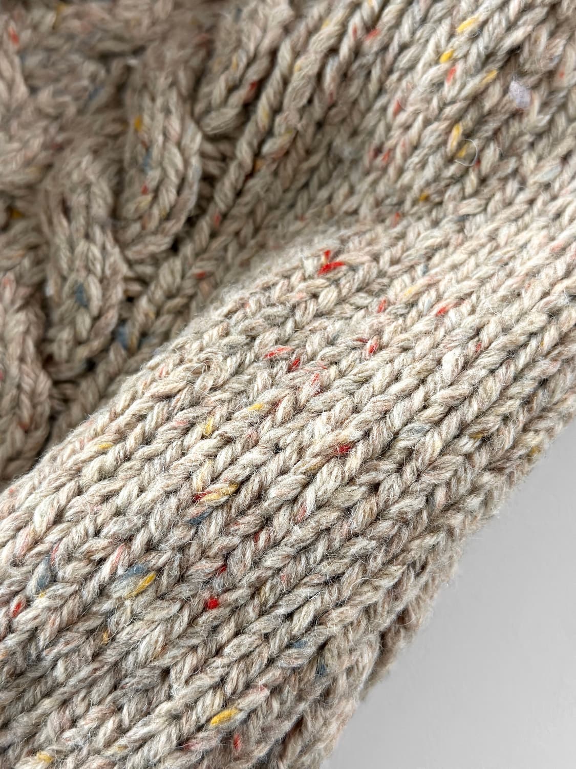 80~90s 빈티지 핸드 니트 페어 아일 케이블 울 스웨터 상품이미지9