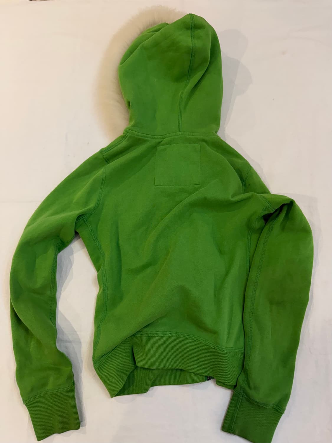 아베크롬비 딱붙핏 울프죠 폭스 퍼 후드집업 그린 상품이미지3