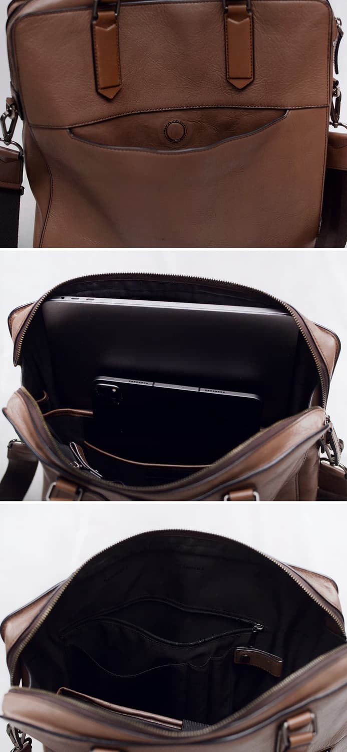 빈폴 브라운 빈 레더 스퀘어 토트.숄더 브리프케이스 상품이미지6