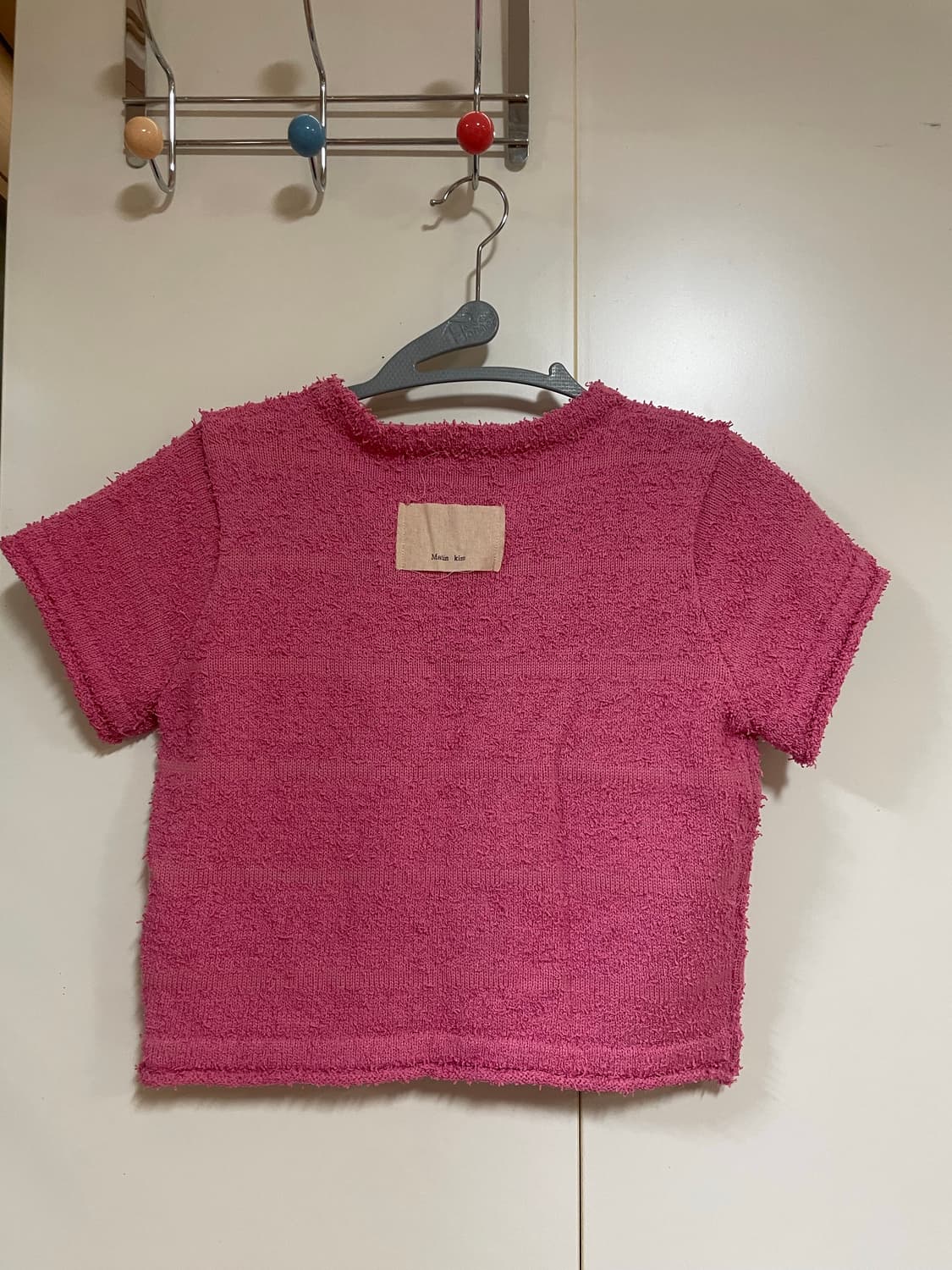 마뗑킴 부클 태리소재 크롭티 상품이미지3