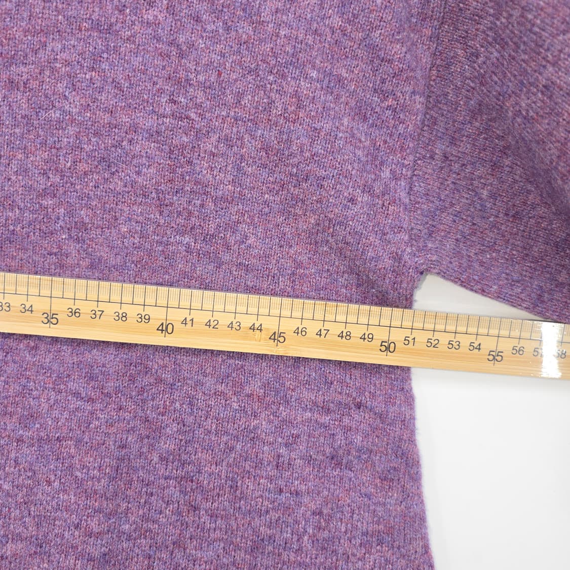 울 100 유니클로 퍼플 반팔 니트 상품이미지5