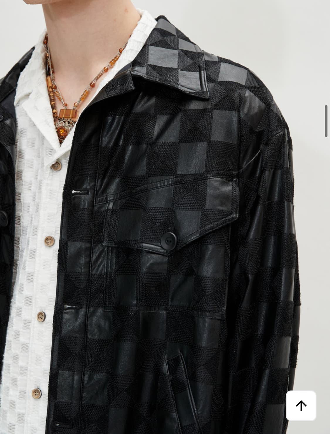 L) 앤더슨벨 체커보드 트러커 자켓 상품이미지2