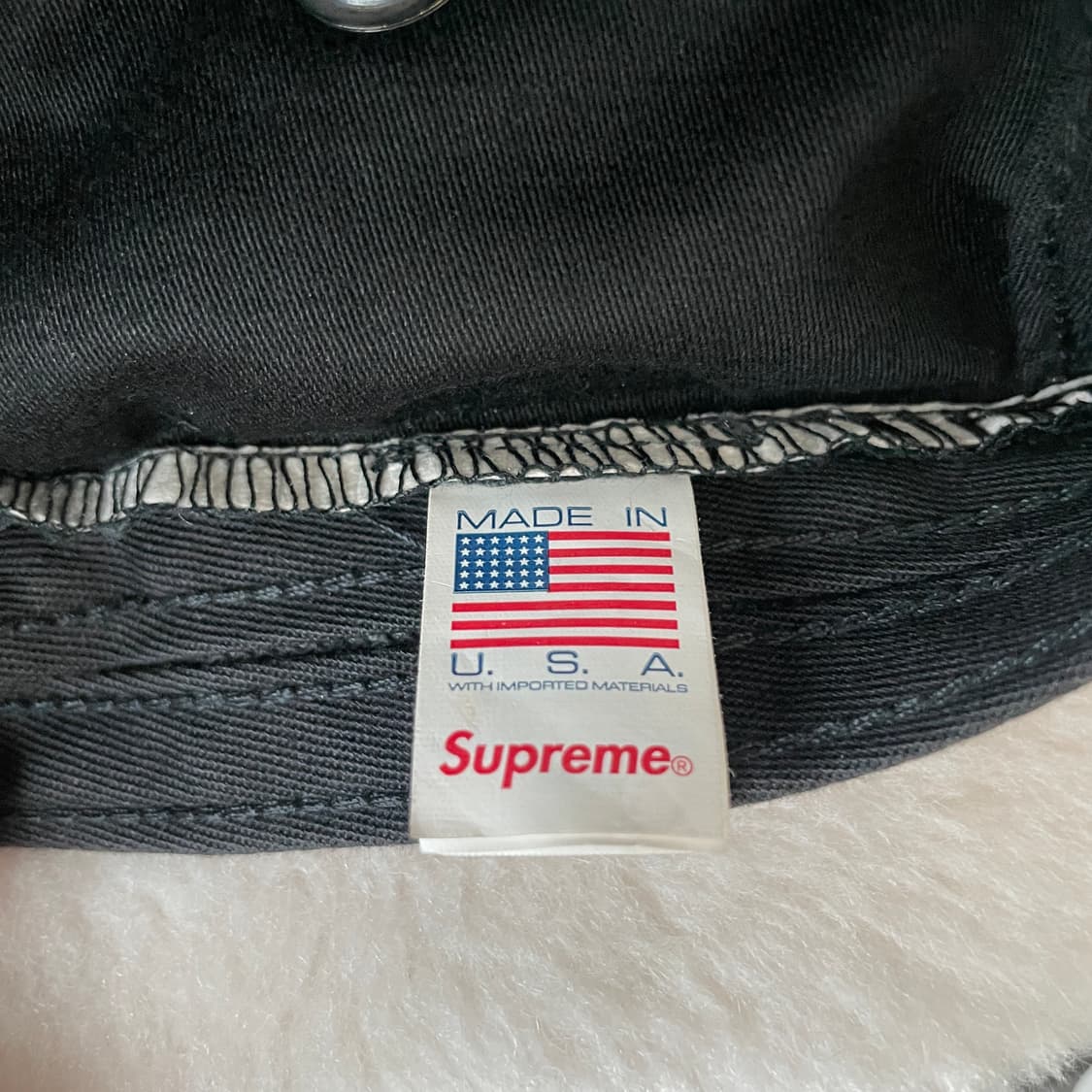 슈프림 밀리터리 캠프캡 블랙 24FW 상품이미지6