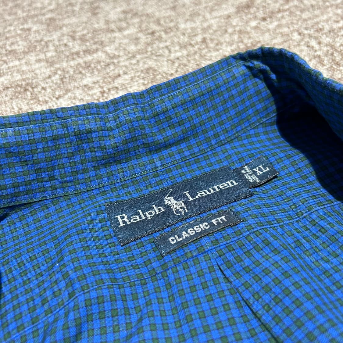 XXXL) 폴로 랄프로렌 클래식핏 파랑 체크셔츠 상품이미지6