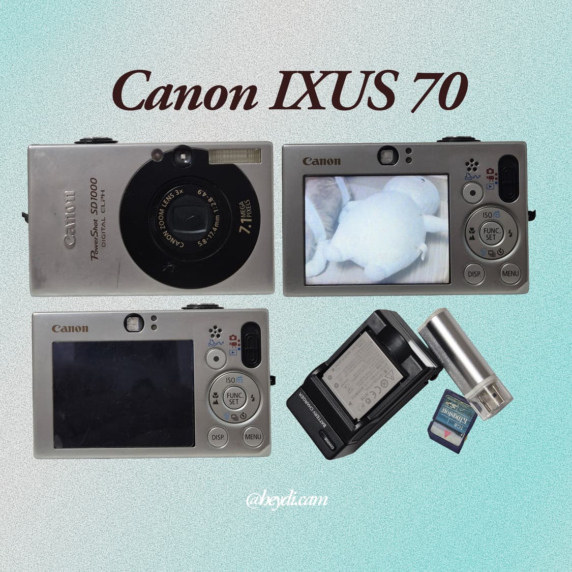 (강민경 아이브 리즈 은채) 캐논 ixus70블랙 (SD1000, IXY 상품이미지2