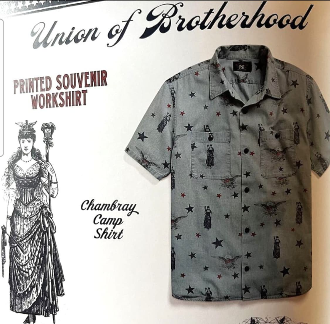 더블알엘 RRL 샴브레이 캠프셔츠 S 상품이미지4