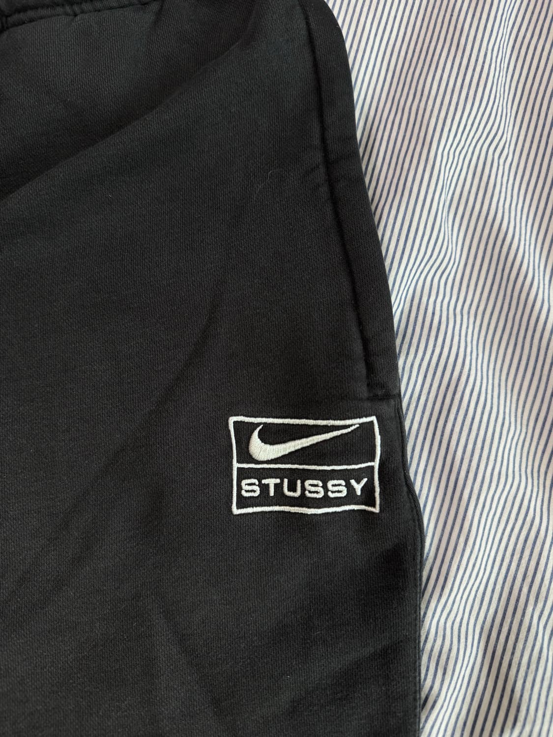 (SS급) 나이키 x 스투시 NRG 워시드 플리스 팬츠 블랙 상품이미지4