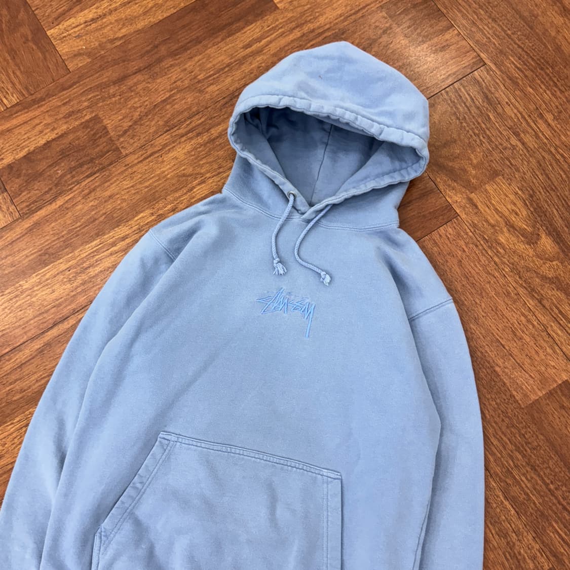 M stussy 스투시 재팬 자수로고 후드 티셔츠  상품이미지2