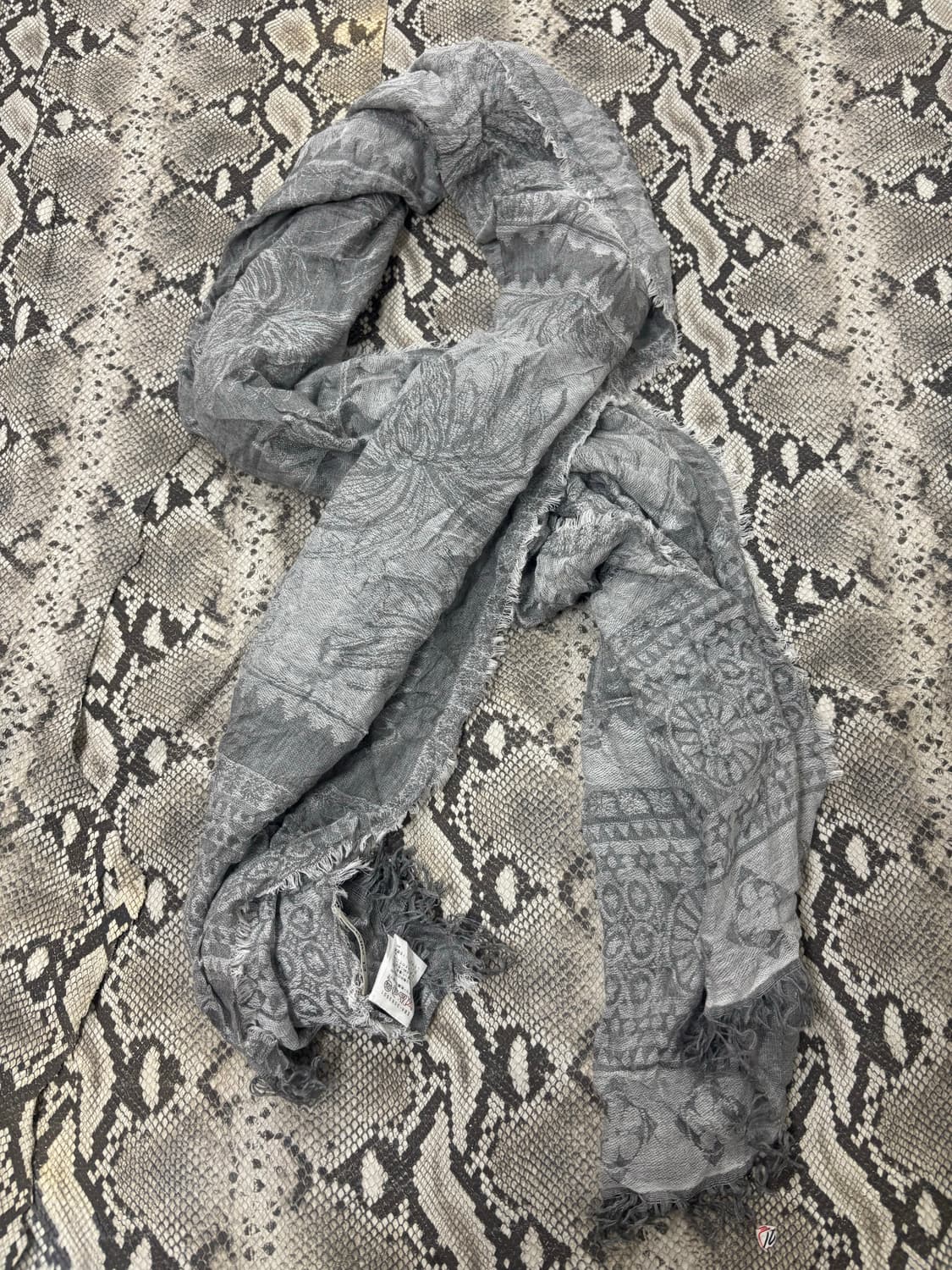 “Vintage” Grey Printing Scarf 상품이미지4