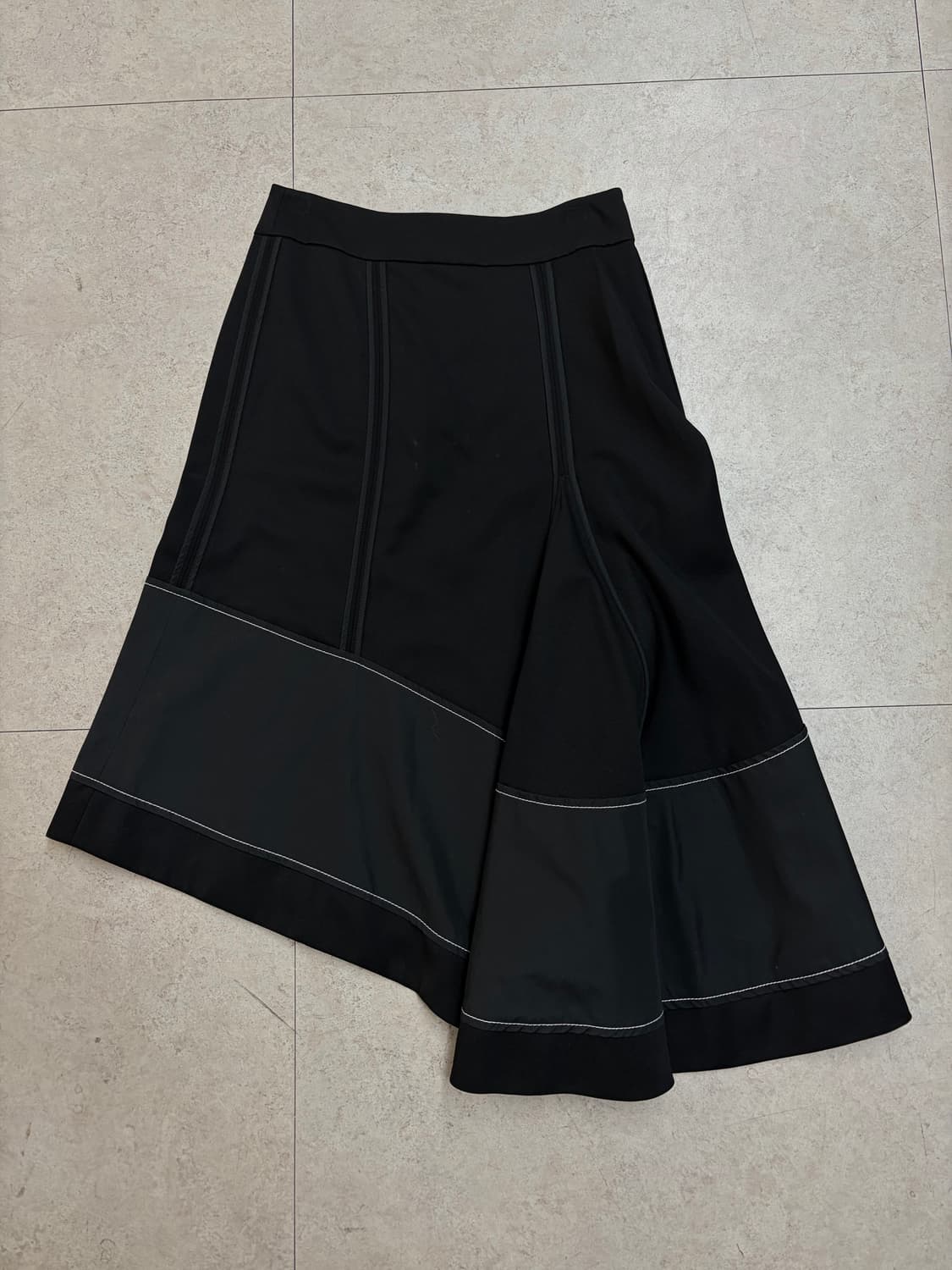 필립림 언발 배색 스커트  상품이미지1