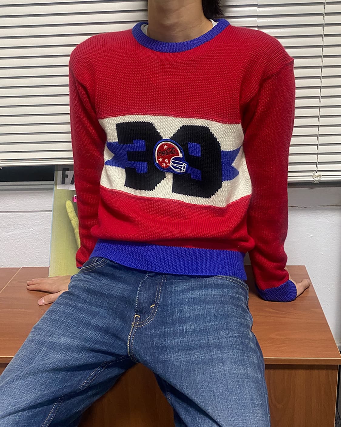 빈티지 레트로 코카콜라 울 니트 스웨터  상품이미지1