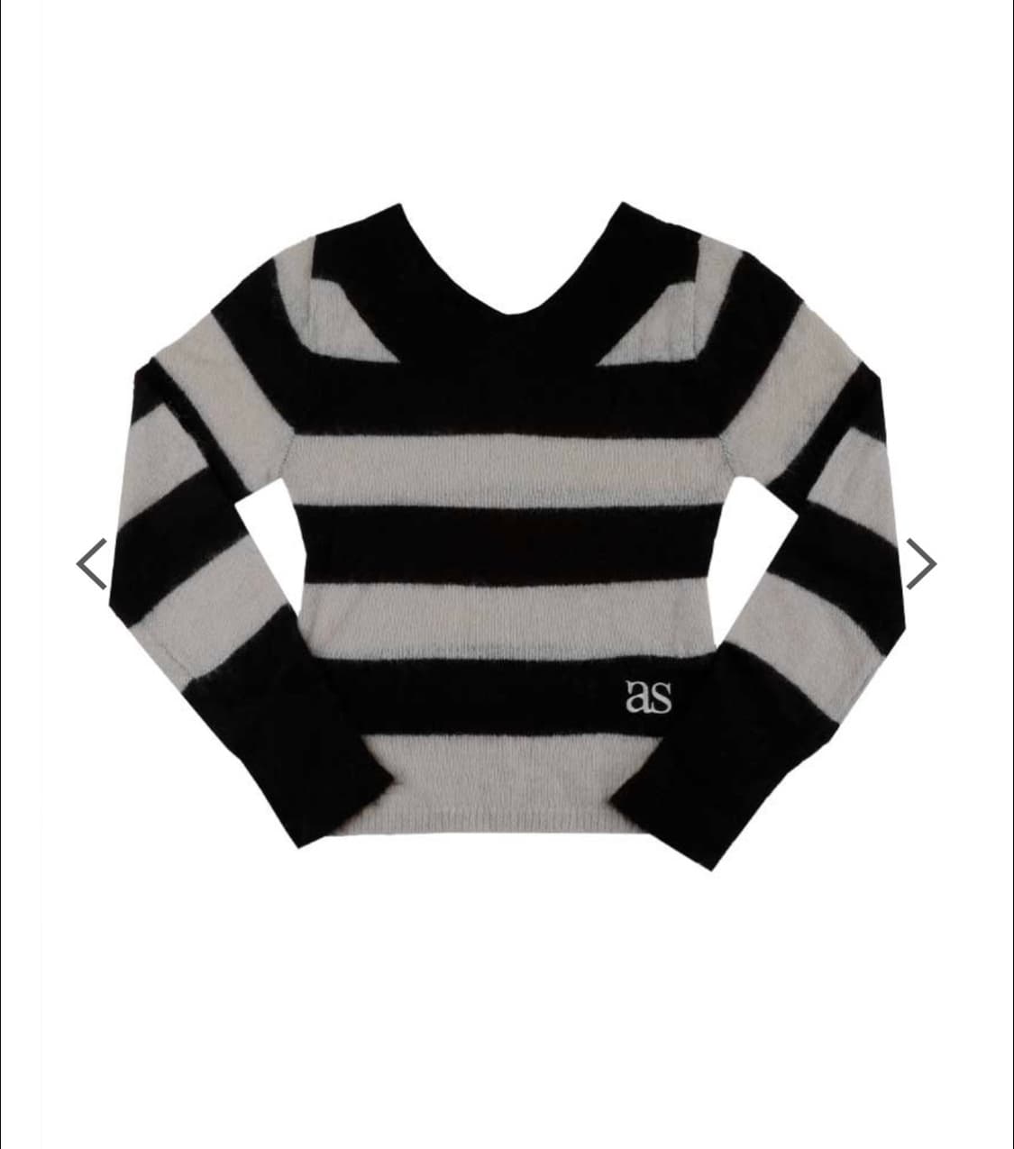ASON PONY STRIPE KNIT BLACK 상품이미지1
