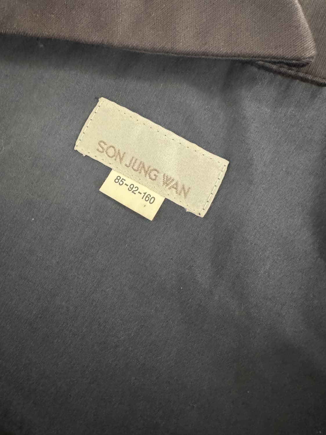 여성 손정완 레이스 디테일 비스코스 트렌치코트 블랙 상품이미지3