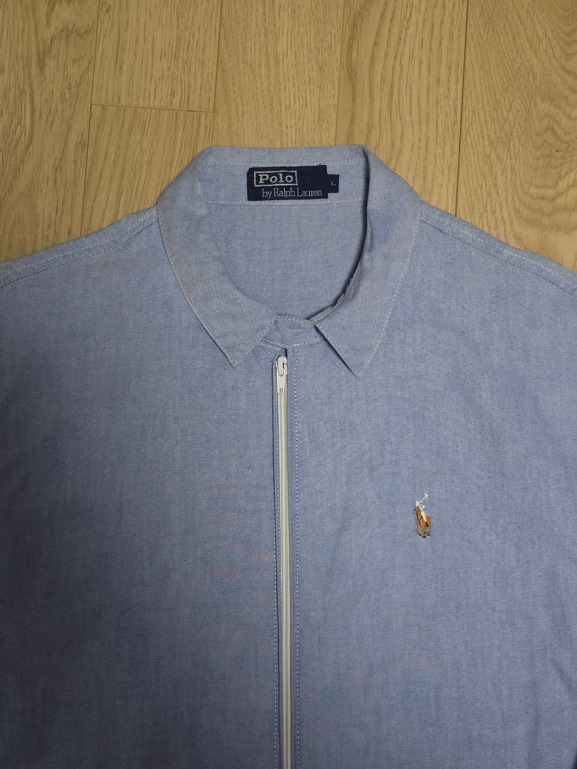 80s 폴로랄프로렌 샴브레이 스윙톱 자켓 L 상품이미지3