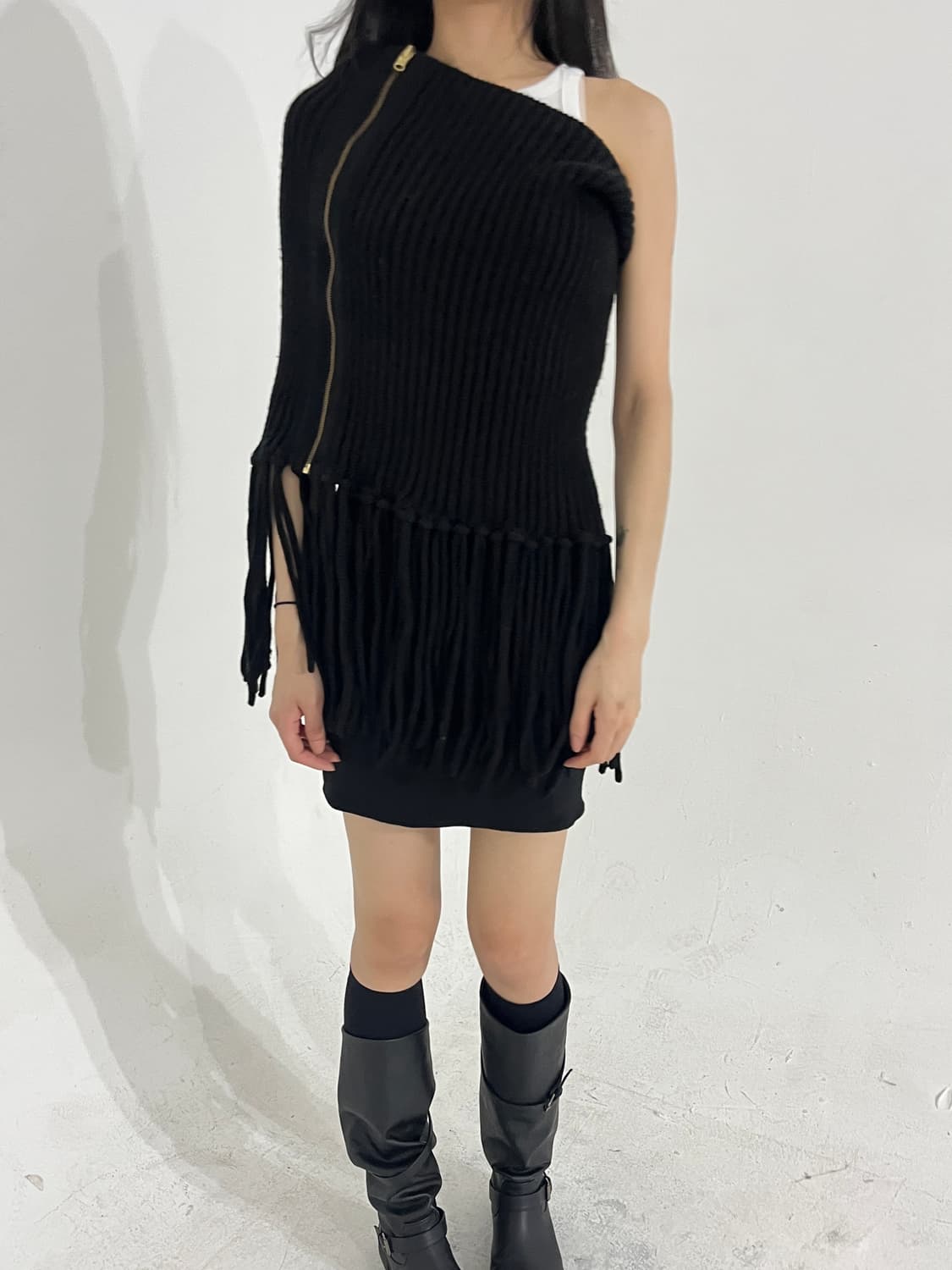Fringe shawl knit 상품이미지2