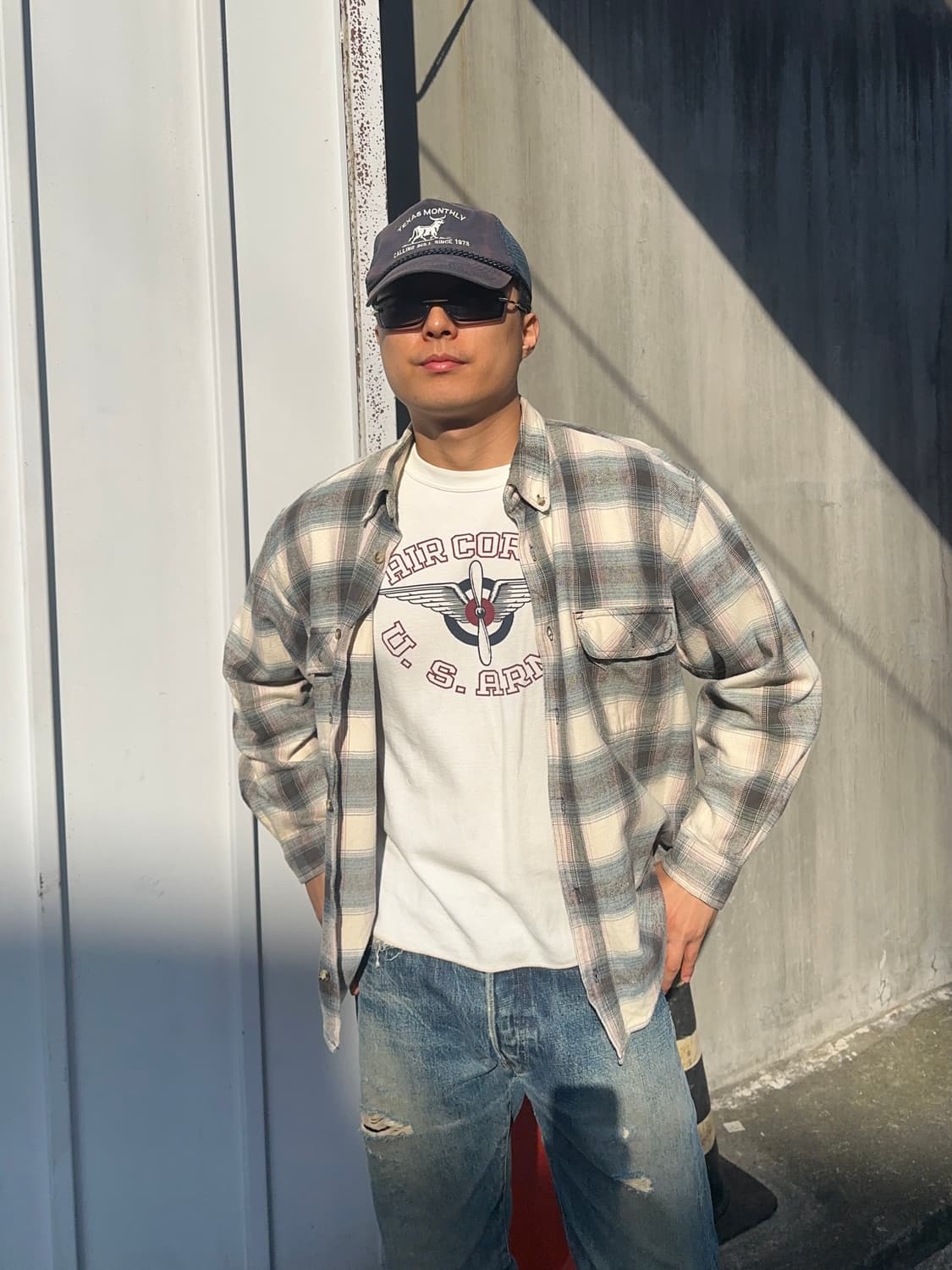 90’s Pepsi check pattern flannel shirt 상품이미지2