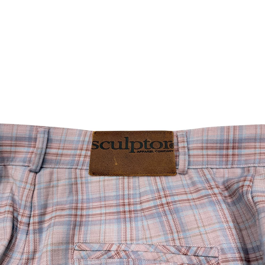 스컬프터 체크 핀턱 슬랙스 팬츠 바지 핑크 L 상품이미지7