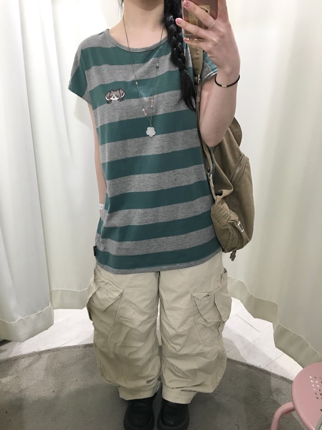 neko stripe t-shirt 상품이미지3