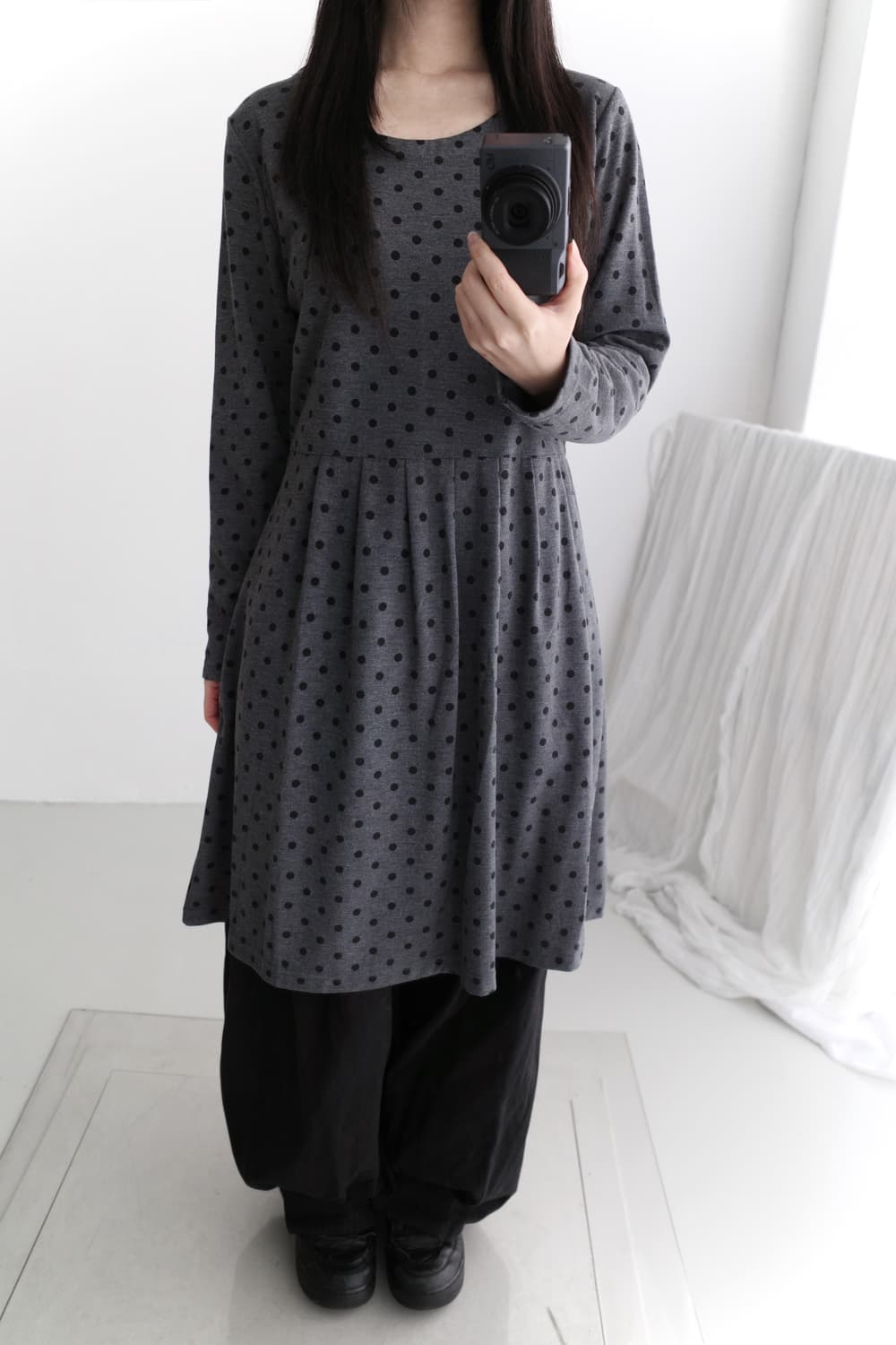 dot pleats one-piece 상품이미지5