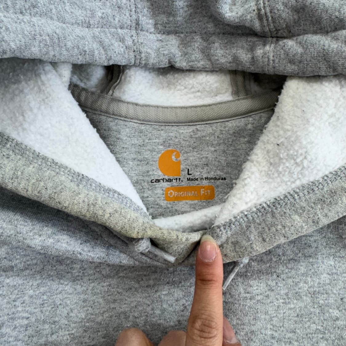 Carhartt 칼하트 사이드로고 그레이 후드티 상품이미지6