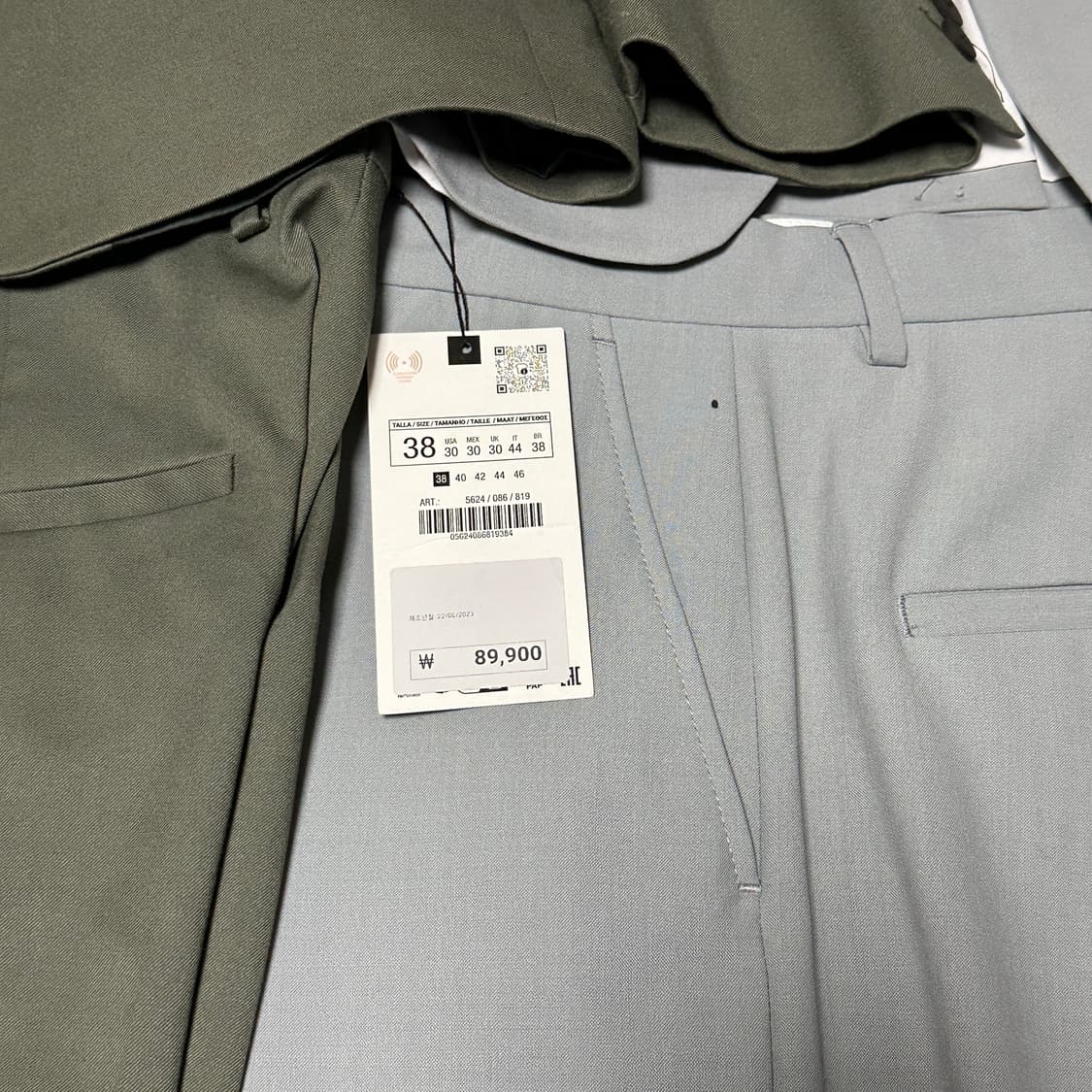 ZARA 자라 정장 세트 올리브, 스카이블루  상품이미지7