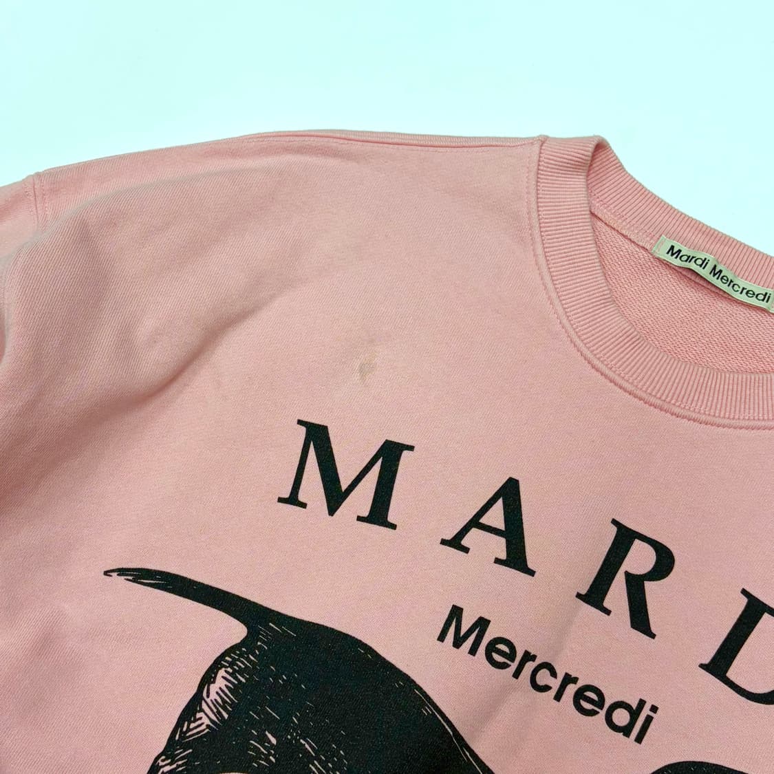 Mardi Mercredi 마르디 메크르디 핑크 맨투맨  상품이미지2