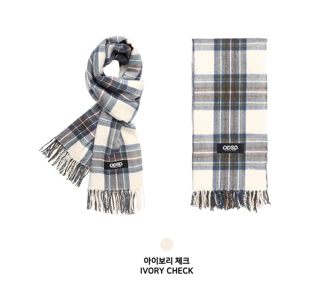 오드스튜디오 체크 머플러 상품이미지2