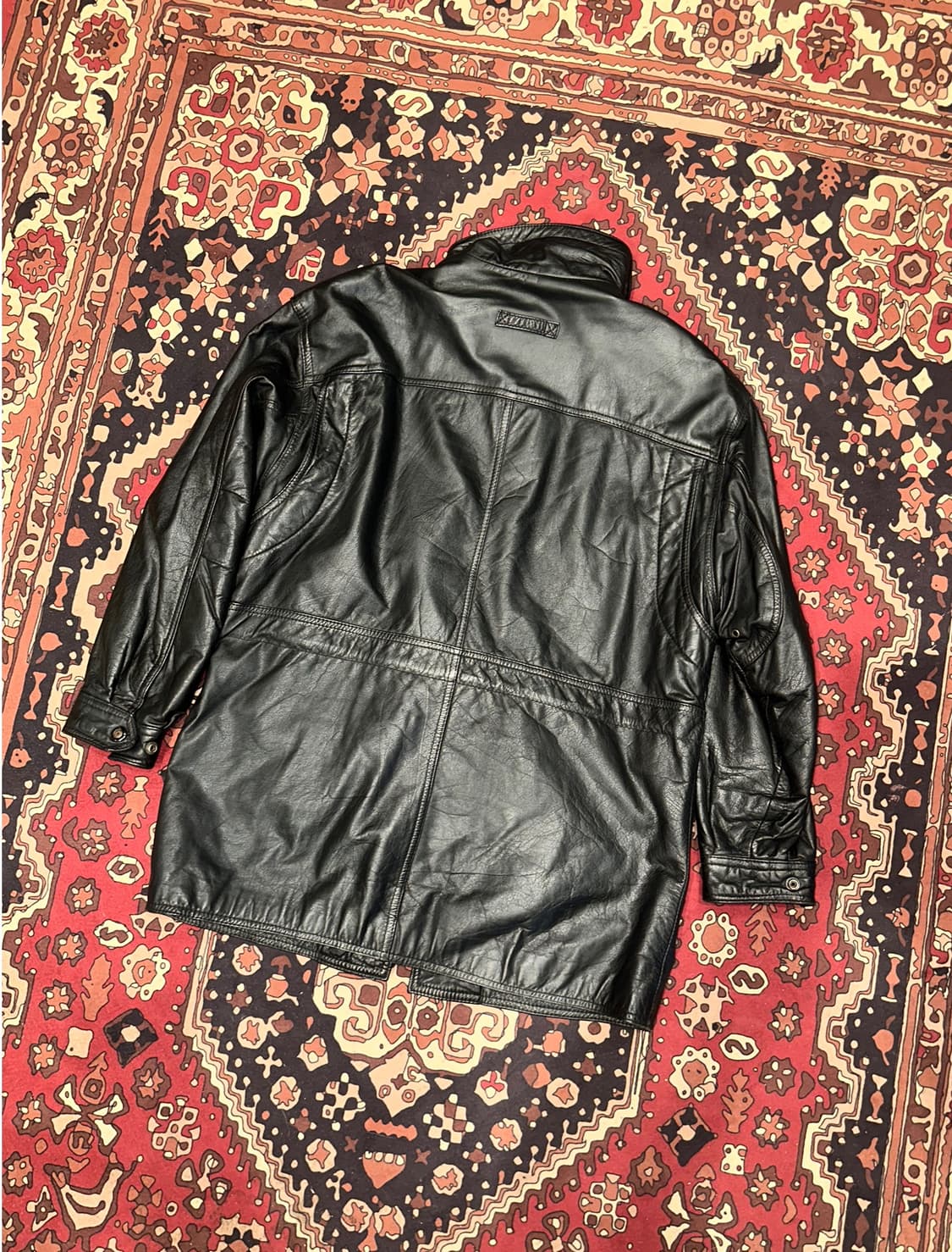 ( XL-2XL ) 가죽코트 가죽카코트 가죽하프 빈티지가죽 양가죽자켓 상품이미지4